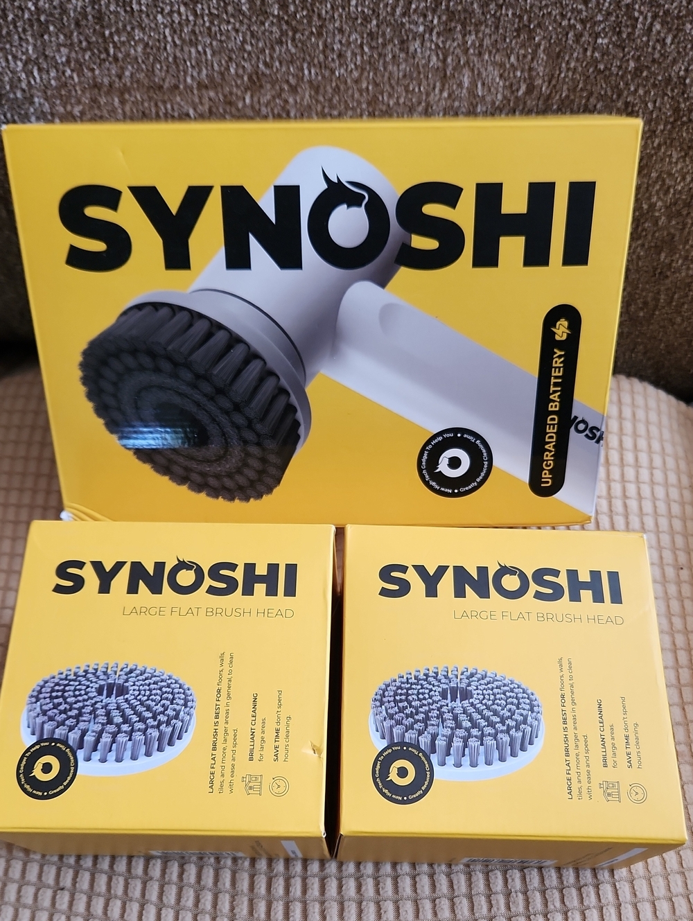 SYNOSHI Electric Cleansing Brush - Yellow Packaging